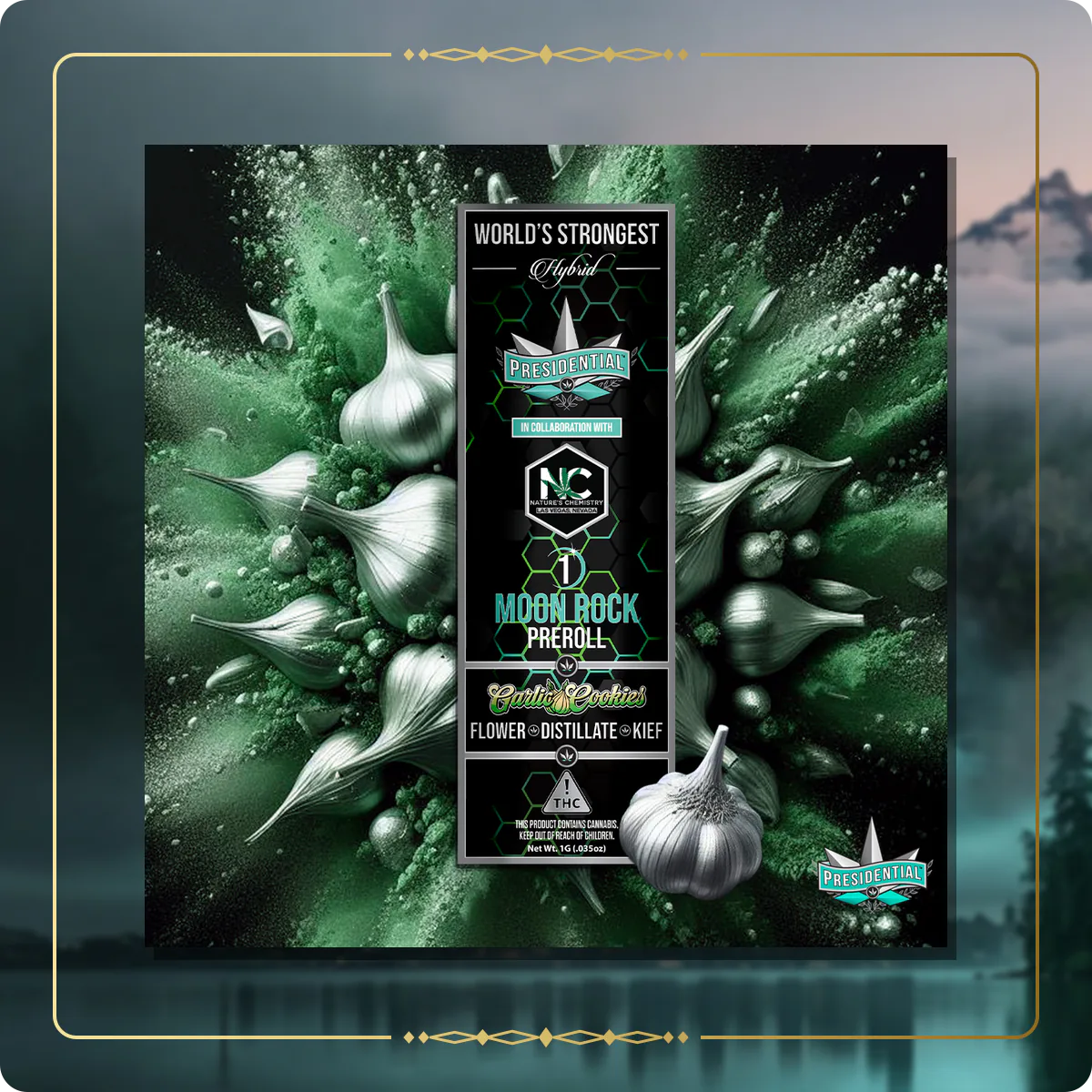 Garlic Cookies Presidential pre-roll variant 2 for the Washington home collection