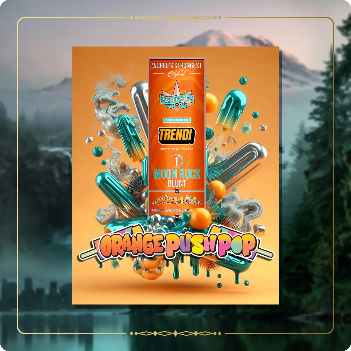 Orange Push Pop Presidential blunt for the Washington home collection