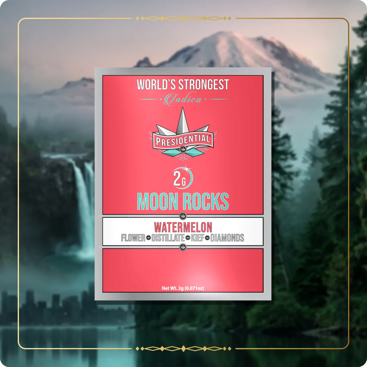 Watermelon Presidential Moon Rock for the Washington home collection